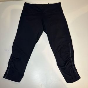 Lululemon Black Cropped Running Leggings Size 6